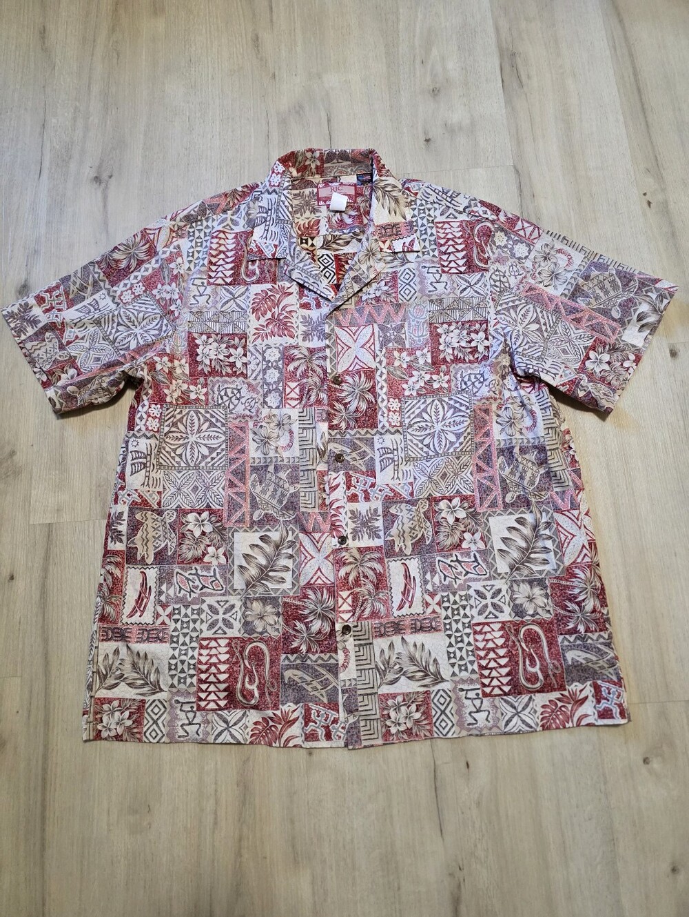 RJC Hawaiian Reverse Print Men's Size 2XL Made in USA Red